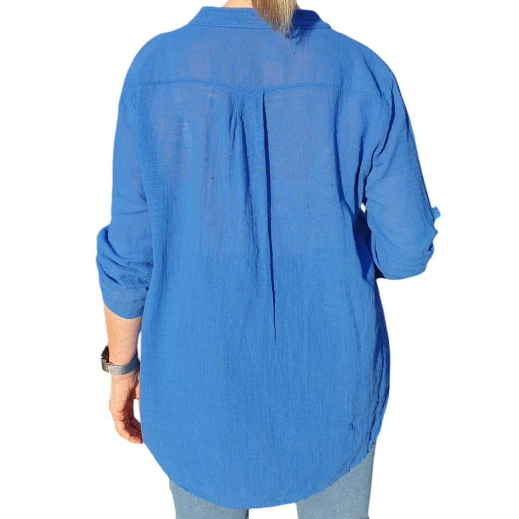 Italian Button Neck Top