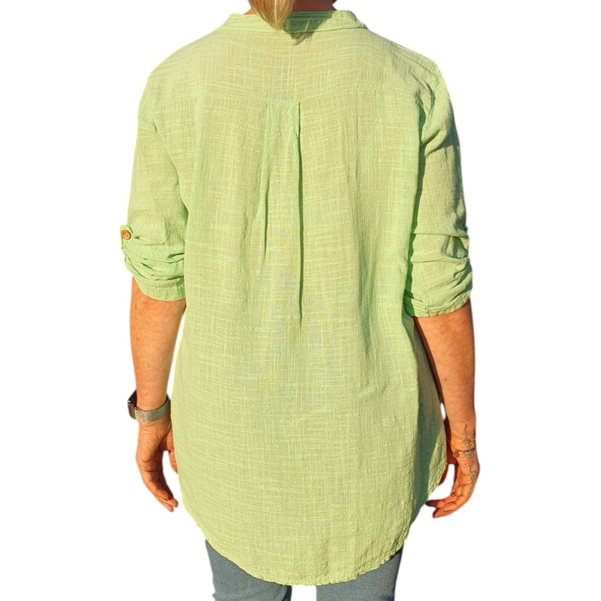 Italian Button Neck Top