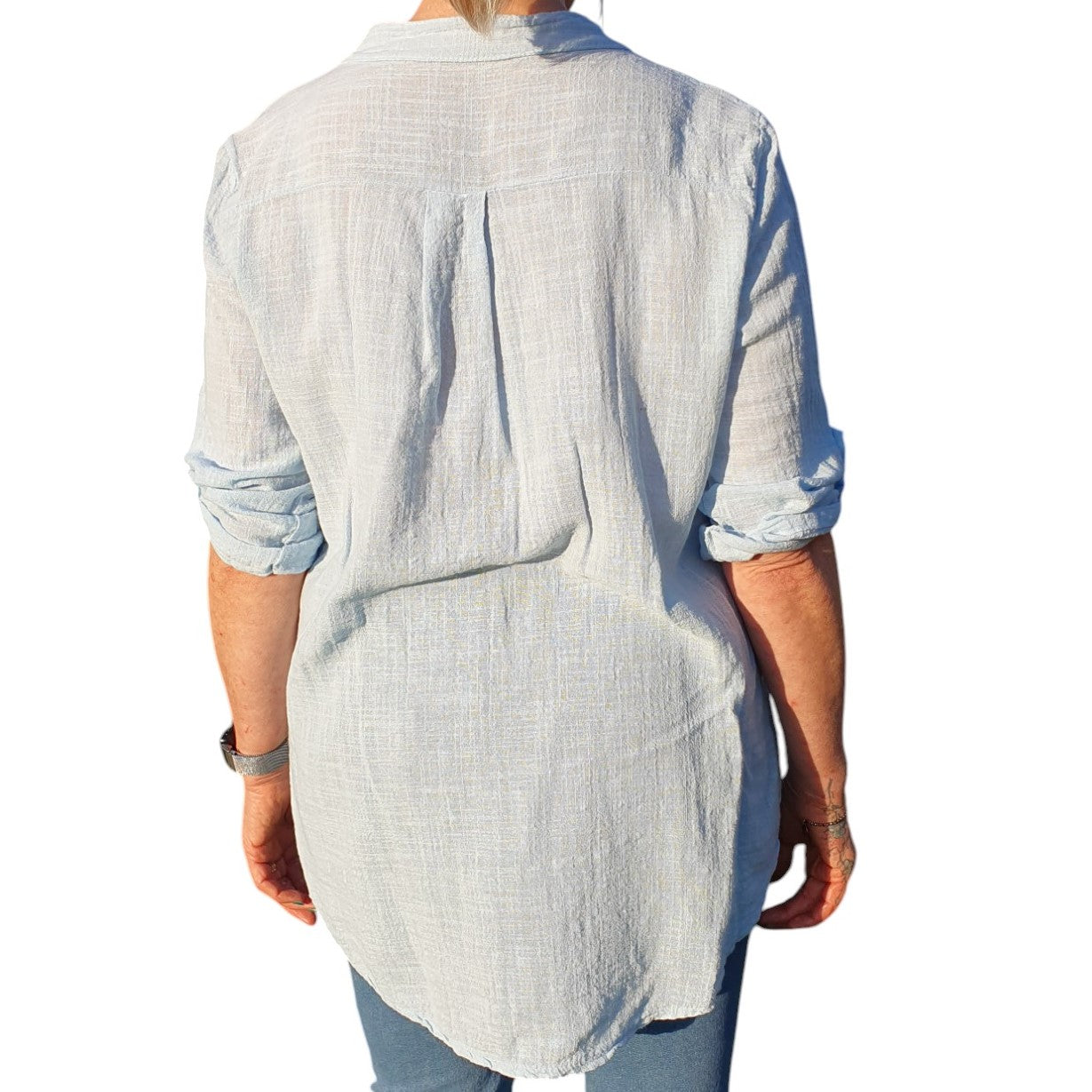 Italian Button Neck Top